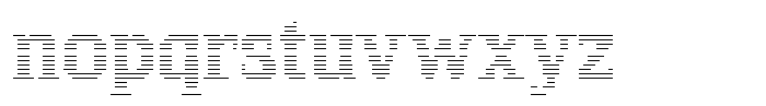Pixel Serif Line M Font LOWERCASE