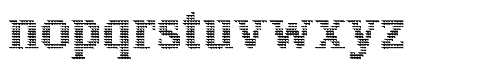 Pixel Serif Spike S Font LOWERCASE