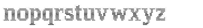 Pixel Serif Spike XS Font LOWERCASE