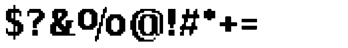 Pixel Serif Square M Font OTHER CHARS