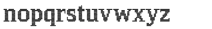 Pixel Serif Square S Font LOWERCASE