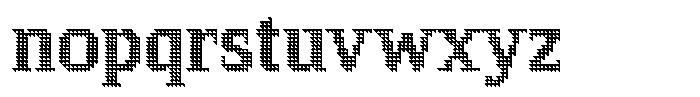 Pixel Serif Triangle L Font LOWERCASE