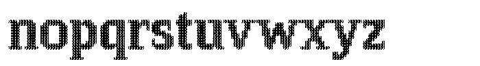 Pixel Serif Wave XL Font LOWERCASE