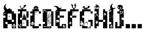 Pixelart Halloween Regular Font UPPERCASE