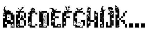 Pixelart Halloween Regular Font LOWERCASE