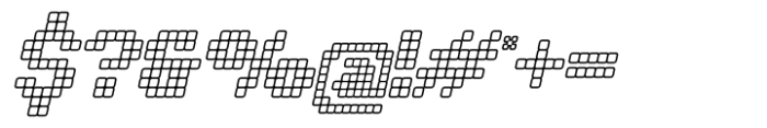Pixelya Outline Slant Font OTHER CHARS