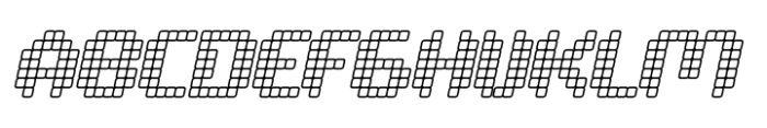Pixelya Outline Slant Font UPPERCASE