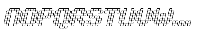 Pixelya Outline Slant Font UPPERCASE
