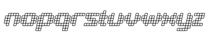 Pixelya Outline Slant Font LOWERCASE