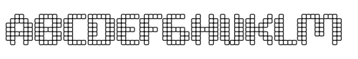 Pixelya Outline Font UPPERCASE