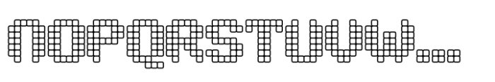 Pixelya Outline Font UPPERCASE