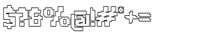 Pixemon Outline Font OTHER CHARS