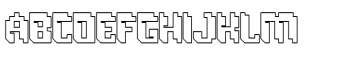 Pixemon Outline Font UPPERCASE