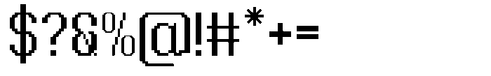 Pixerif Regular Font OTHER CHARS