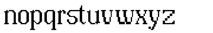 Pixerif Regular Font LOWERCASE