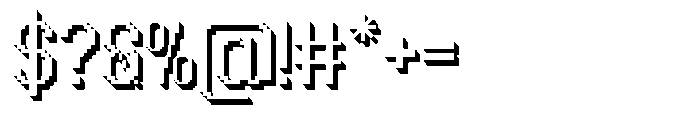 Pixerif Shadow Font OTHER CHARS