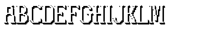 Pixerif Shadow Font UPPERCASE