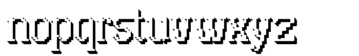 Pixerif Shadow Font LOWERCASE
