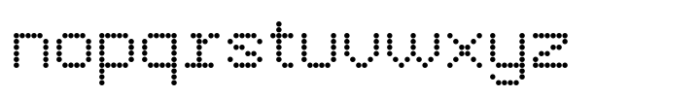 Pixidot mayhem Regular dot Font LOWERCASE