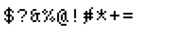 Pixmon Demo Font OTHER CHARS
