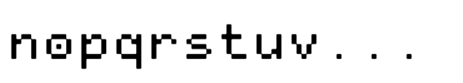 Pixmon Demo Font LOWERCASE
