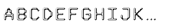 Pixmon Dmond Hollow NW Font UPPERCASE