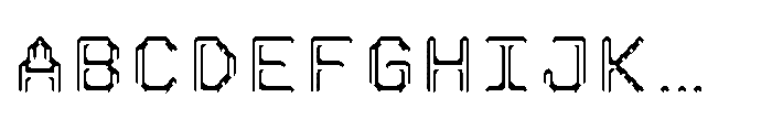 Pixmon Dmond Hollow S Font UPPERCASE