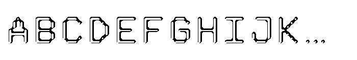 Pixmon Dmond Hollow SW Font UPPERCASE