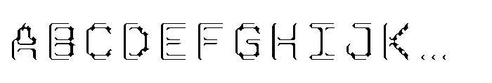 Pixmon Dmond Hollow VE Font UPPERCASE
