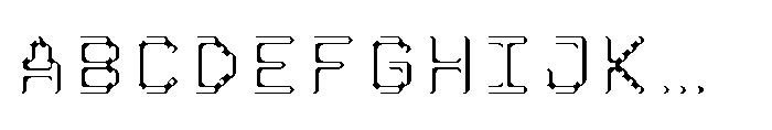 Pixmon Dmond Hollow VW Font UPPERCASE