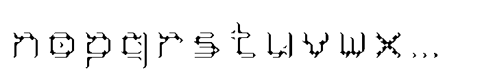 Pixmon Dmond Hollow VW Font LOWERCASE