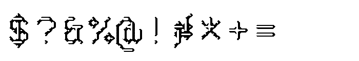 Pixmon Dmond Hollow W Font OTHER CHARS