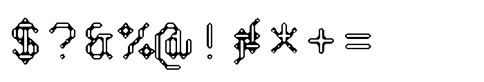Pixmon Dmond Hollow Font OTHER CHARS