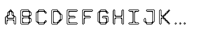 Pixmon Dmond Hollow Font UPPERCASE