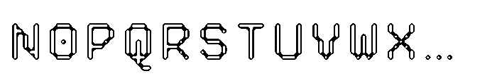 Pixmon Dmond Hollow Font UPPERCASE