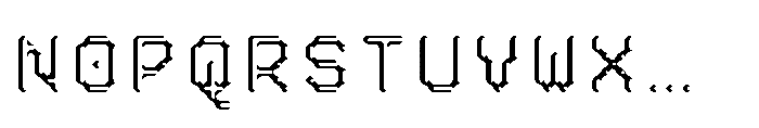 Pixmon Dmond Mini Hollow E Font UPPERCASE