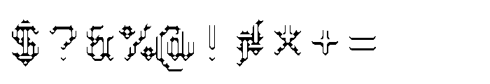 Pixmon Dmond Mini Hollow HN Font OTHER CHARS