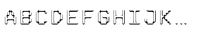 Pixmon Dmond Mini Hollow HN Font UPPERCASE