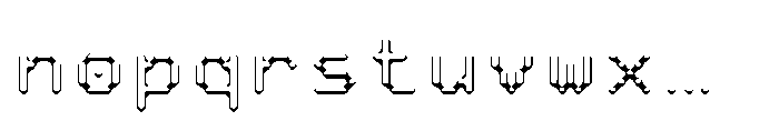 Pixmon Dmond Mini Hollow HN Font LOWERCASE