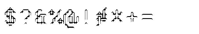 Pixmon Dmond Mini Hollow HS Font OTHER CHARS