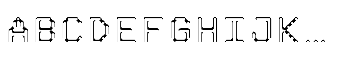 Pixmon Dmond Mini Hollow HS Font UPPERCASE