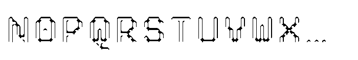 Pixmon Dmond Mini Hollow HS Font UPPERCASE