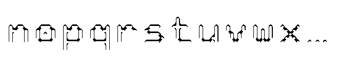 Pixmon Dmond Mini Hollow HS Font LOWERCASE