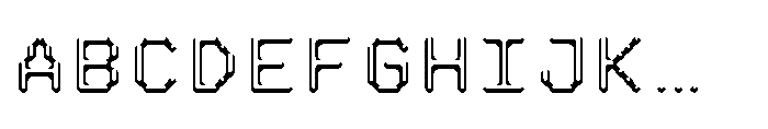 Pixmon Dmond Mini Hollow N Font UPPERCASE