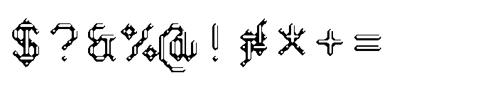 Pixmon Dmond Mini Hollow NE Font OTHER CHARS