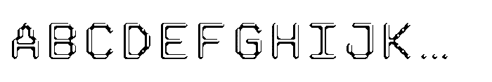 Pixmon Dmond Mini Hollow NE Font UPPERCASE