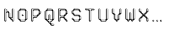 Pixmon Dmond Mini Hollow NE Font UPPERCASE