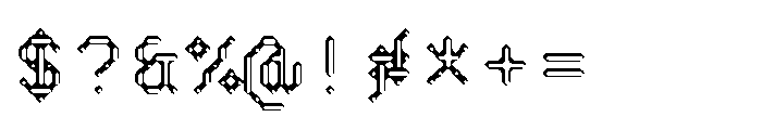 Pixmon Dmond Mini Hollow SE Font OTHER CHARS