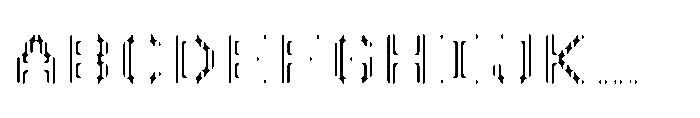 Pixmon Dmond Mini Hollow V Font UPPERCASE