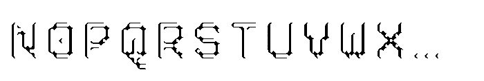 Pixmon Dmond Mini Hollow VE Font UPPERCASE